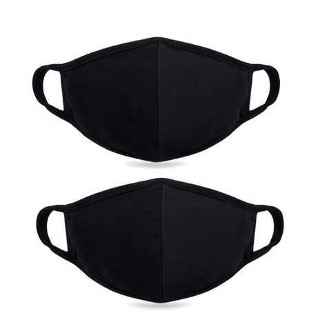 Image of 5x Face Mask Cotton Reusable Washable Protector Unisex - BLACK