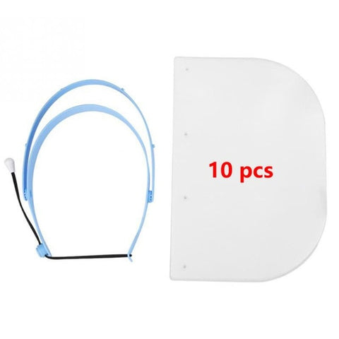 Image of 10 Pieces Flip Up Transparent Face Shield