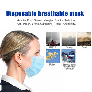 10 PCS Disposable Surgical Medical Face Mask 3-Ply